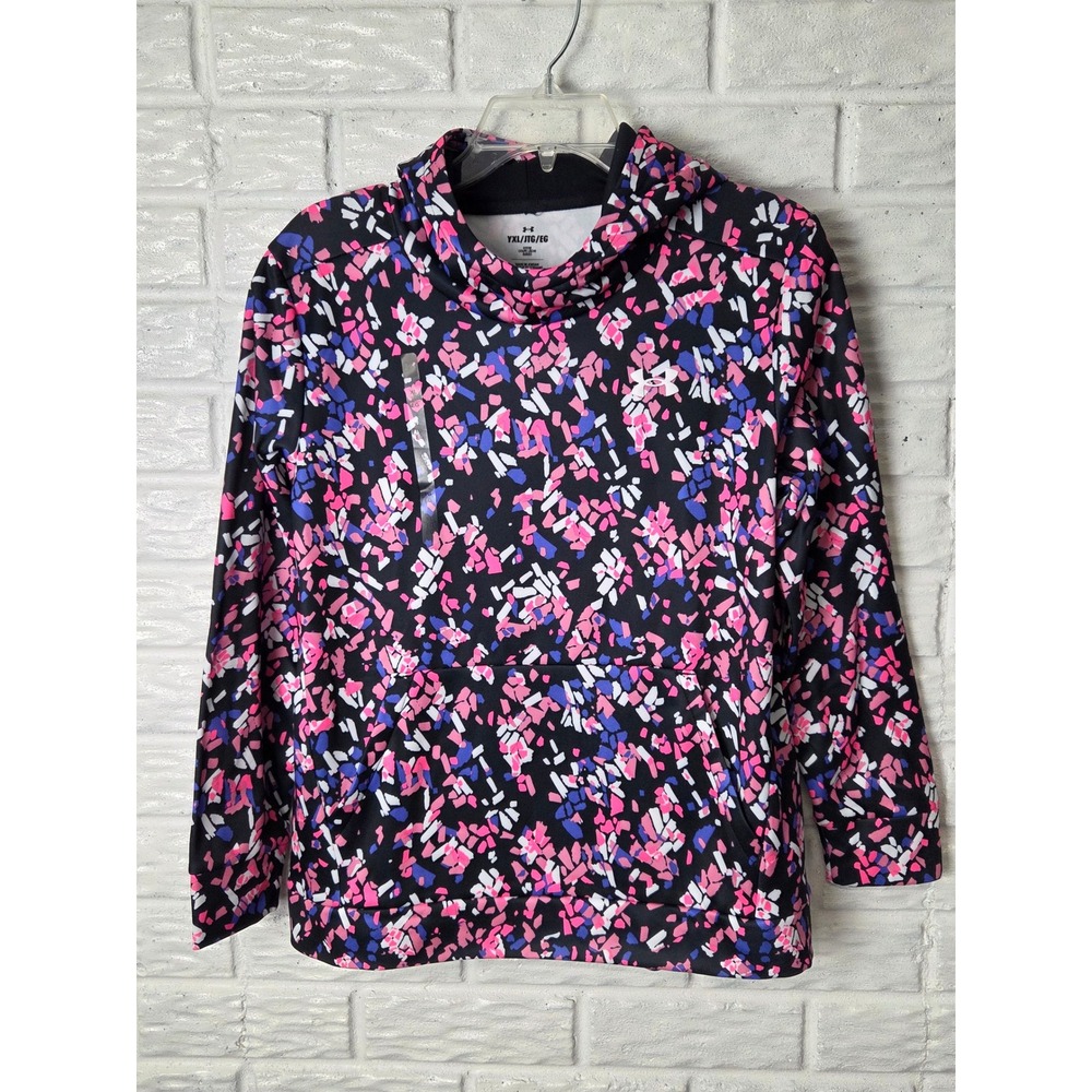 Under Armour Hoodie Pullover Girls YXL Fleece Loose Multicolor NWT